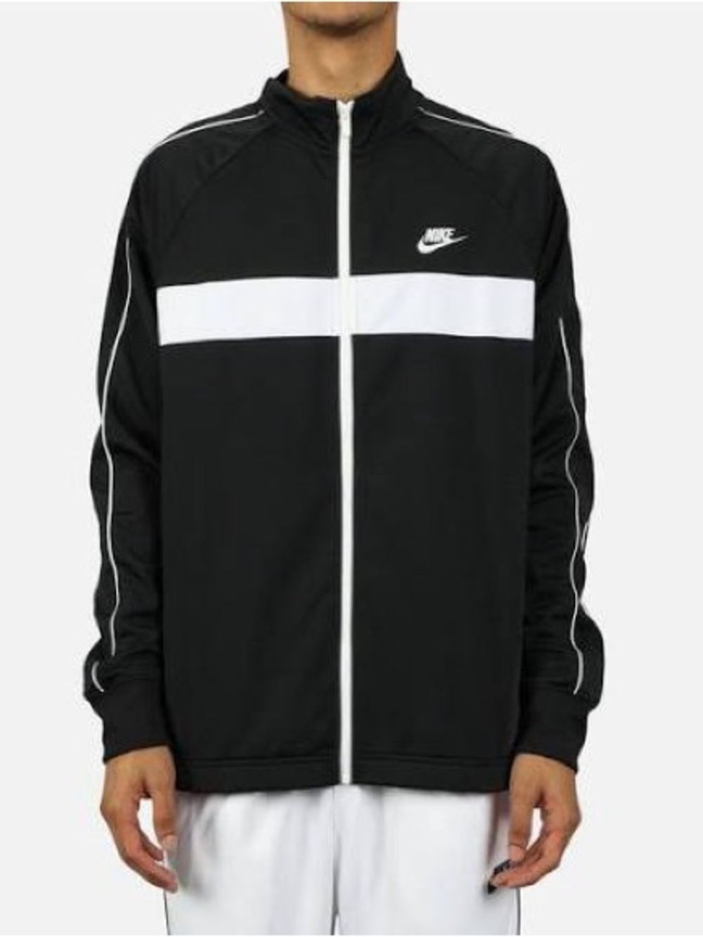 Nike Sportswear Black and White Performance Track Jacket NSW NWOT